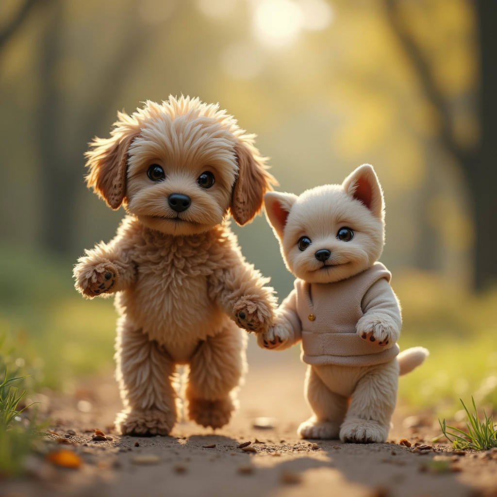 A dog baby to a human
