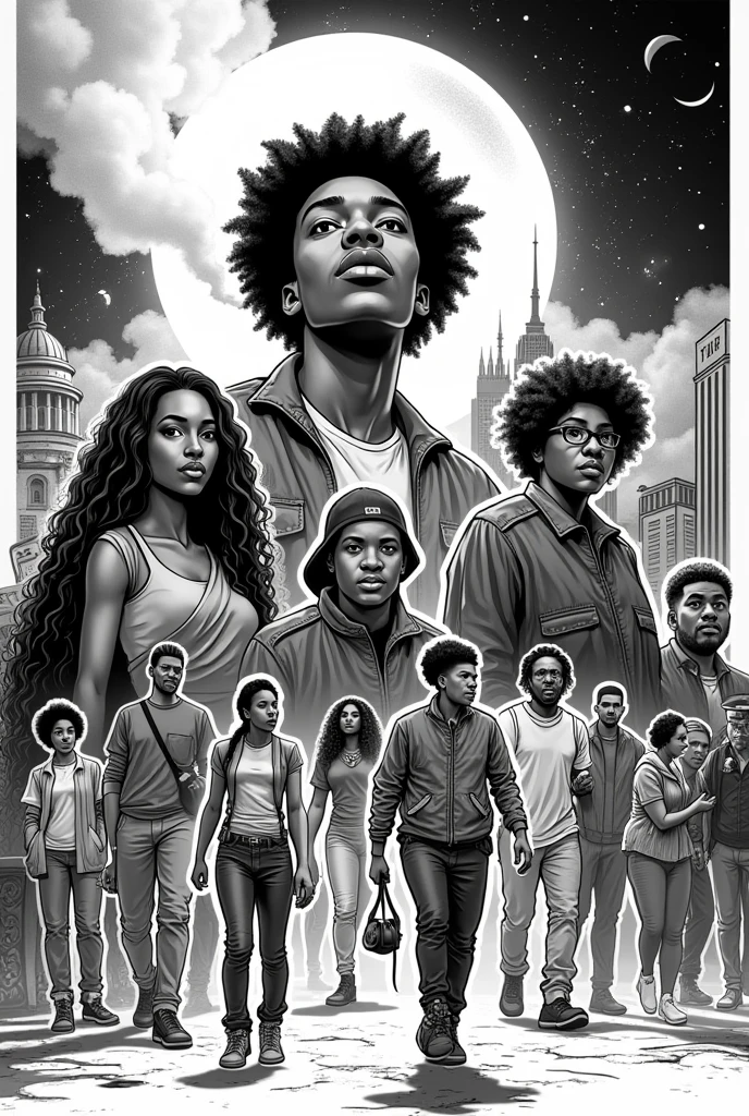 Create a comic about depatriarchalization in black and white