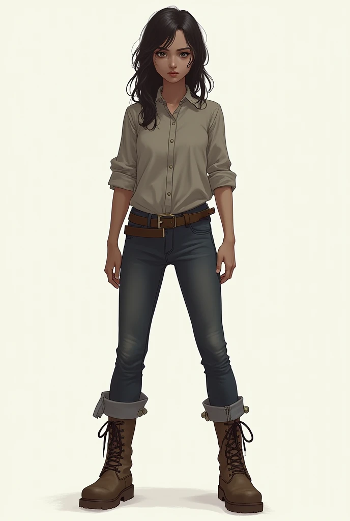 1girl, boots,