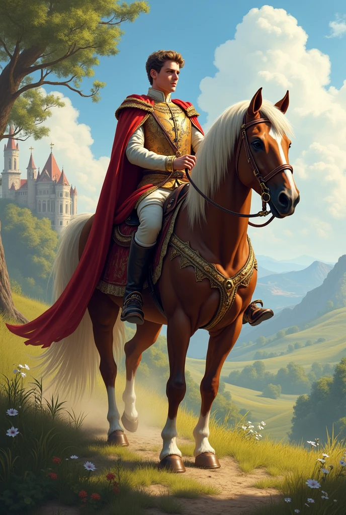 Once upon a time there was a king who had a son on a horse 