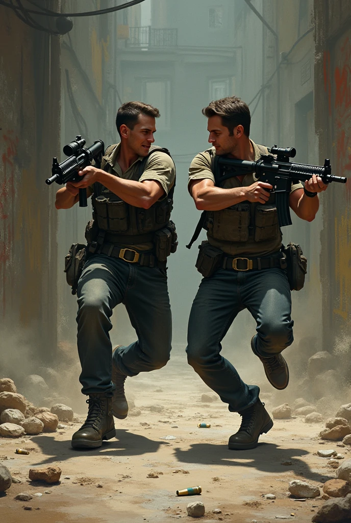 Machine gun brothers dancing
