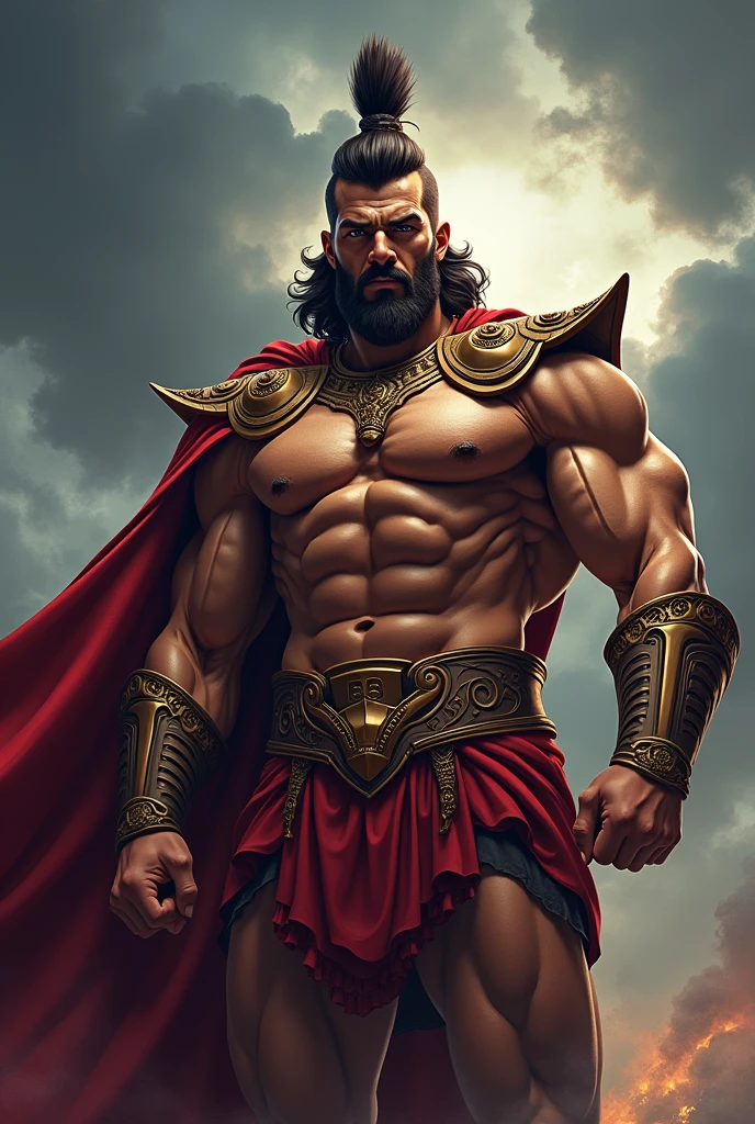 Vectorized Ares representing strength and confidence
