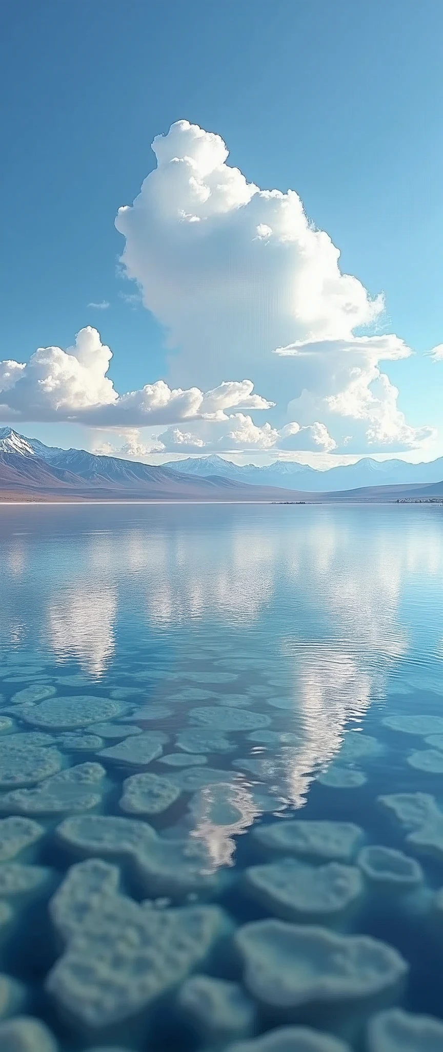 (masterpiece:1.2,Highest quality,Ultra-high resolution,Very detailed,Realistic,RAW Photos:1.2,Elaborate photos),8k,wallpaper,(Ray Tracing),Bolivia,Uyuni salt lake,The flattest place in the world,(A majestic salt lake,Drawing a beautiful and endless water surface,Diffuse reflection of light),(A photograph capturing the magnificent scenery reflected on the water's surface:2.0),Asahi