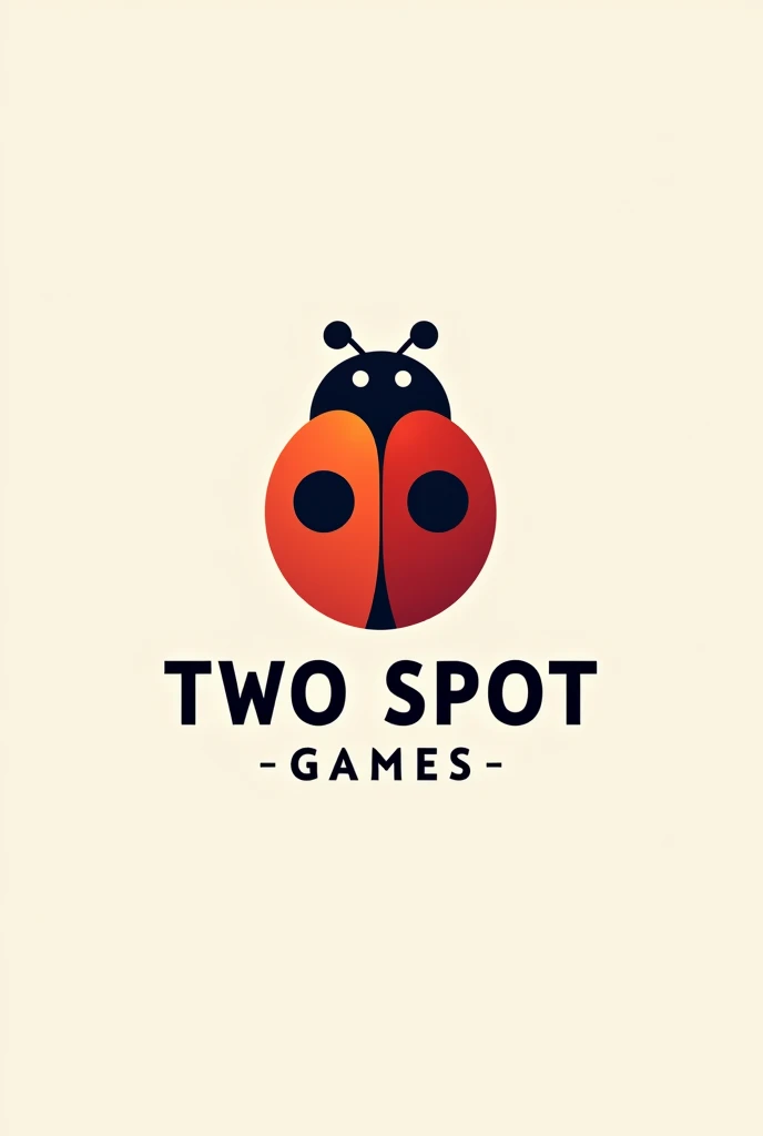 Two spot Ladybug with (TWO SPOT GAMES) name in the picture company logo vector image