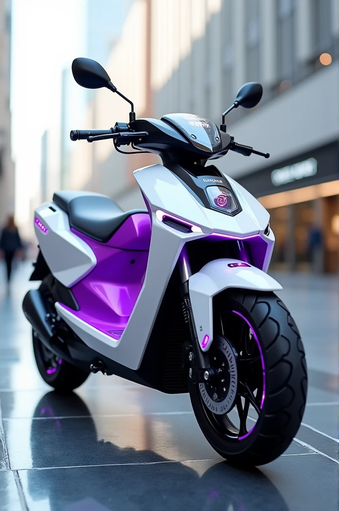 Teverun 7260r white and purple scooter 