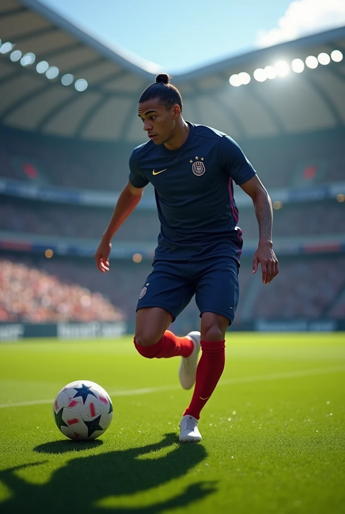 Mbappe with a pass
