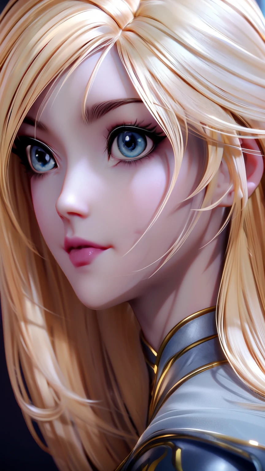 high quality, best quality, photo-realistic, raw-photo, realistic, ultra realistic 8k cg, ultra-detailed, High definition, masterpiece, 1girl, long hair, blonde hair, blue eyes, detaile face and eyes, close-up, intricate details, detailed texture, finely detailed,