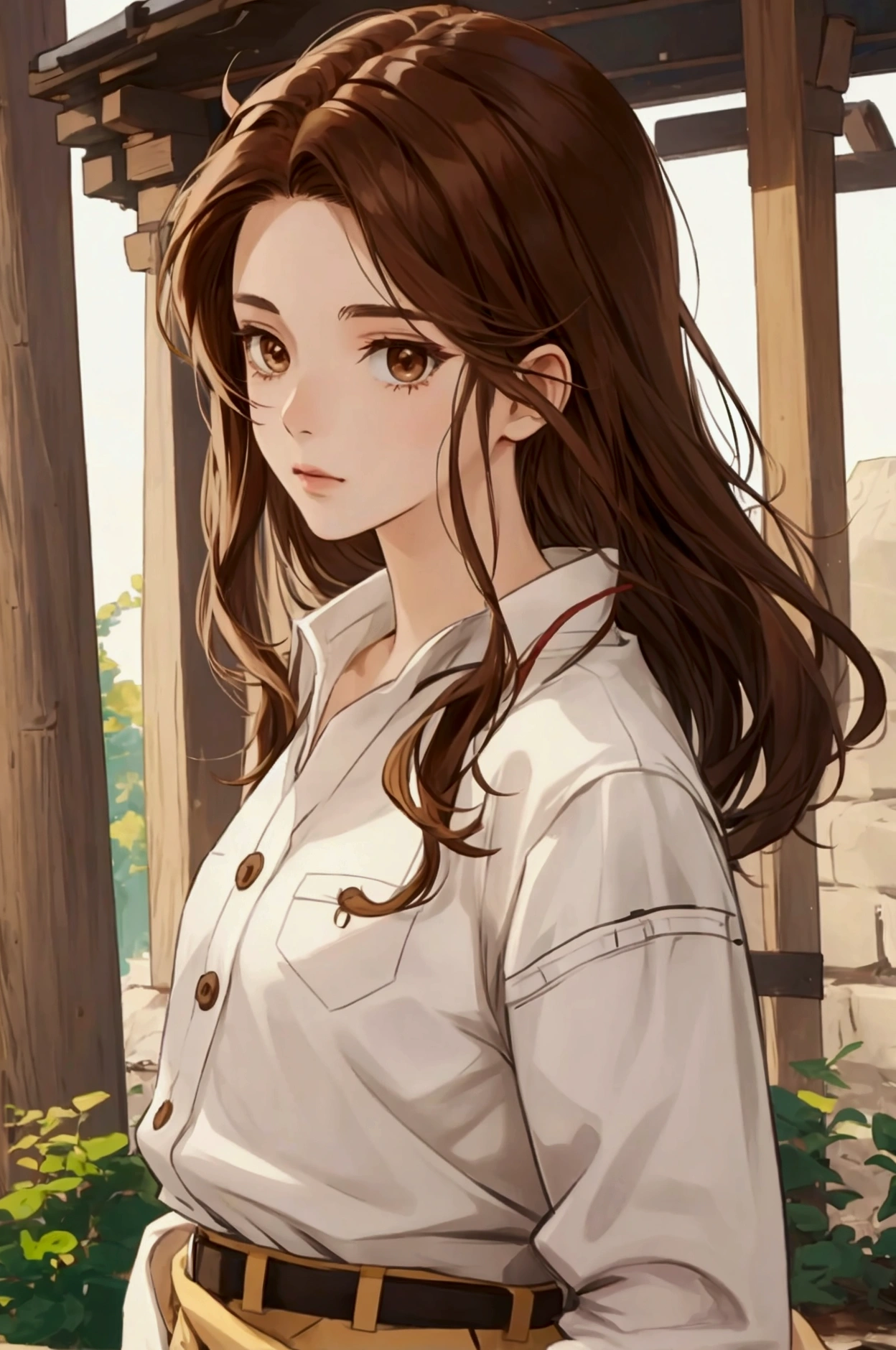 woman, Scout, Antiquity, Brown hair, brown eyes, Anime Style