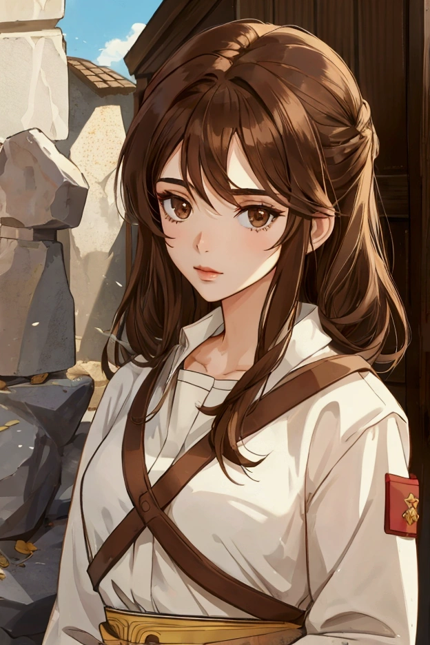 woman, Scout, Antiquity, Brown hair, brown eyes, Anime Style 