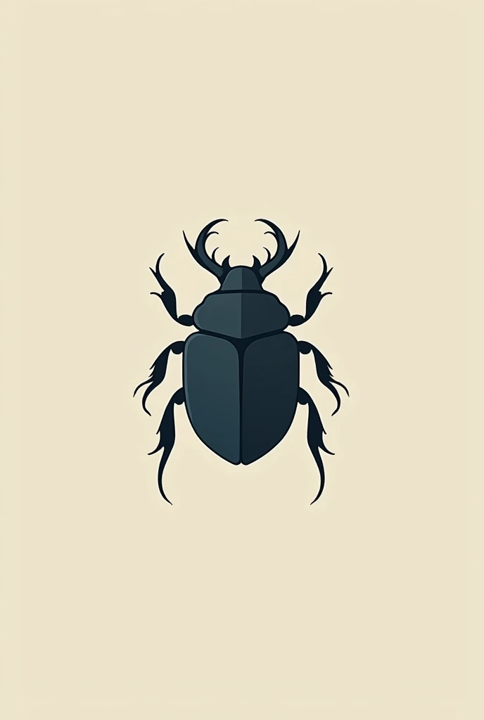scarabeus logo, minimalistic, flat design