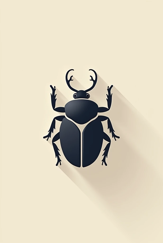 scarabeus logo, minimalistic, flat  design
