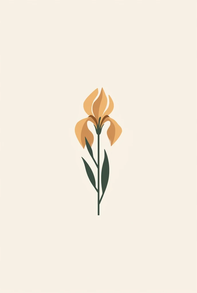iris flower logo, minimalistic, flat design
