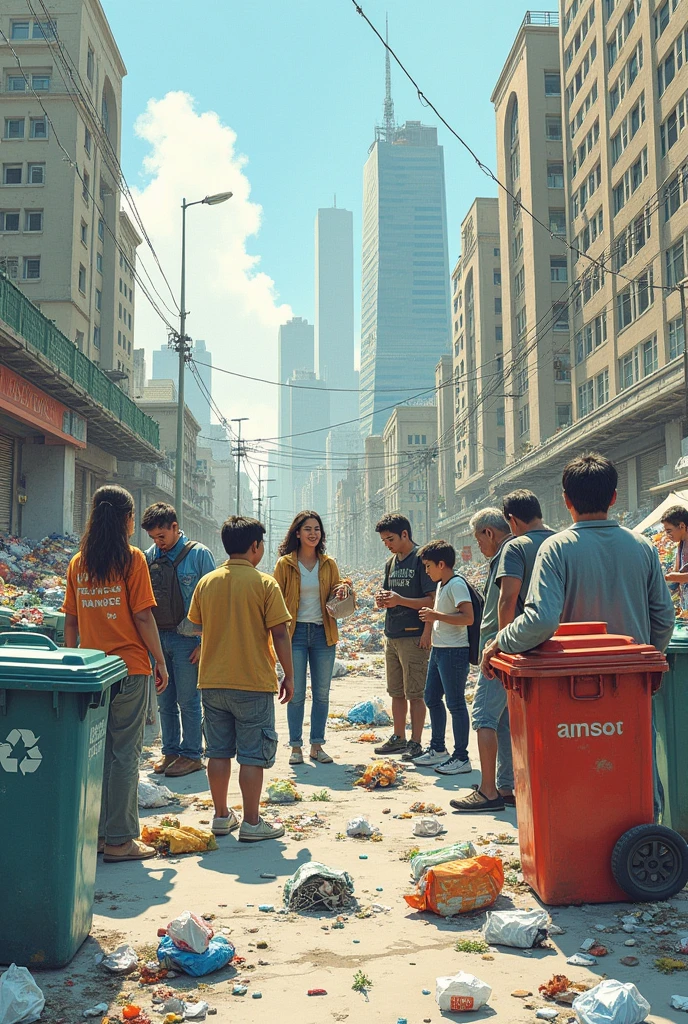drawing about how we can lessen the amount of refuse materials in our environment