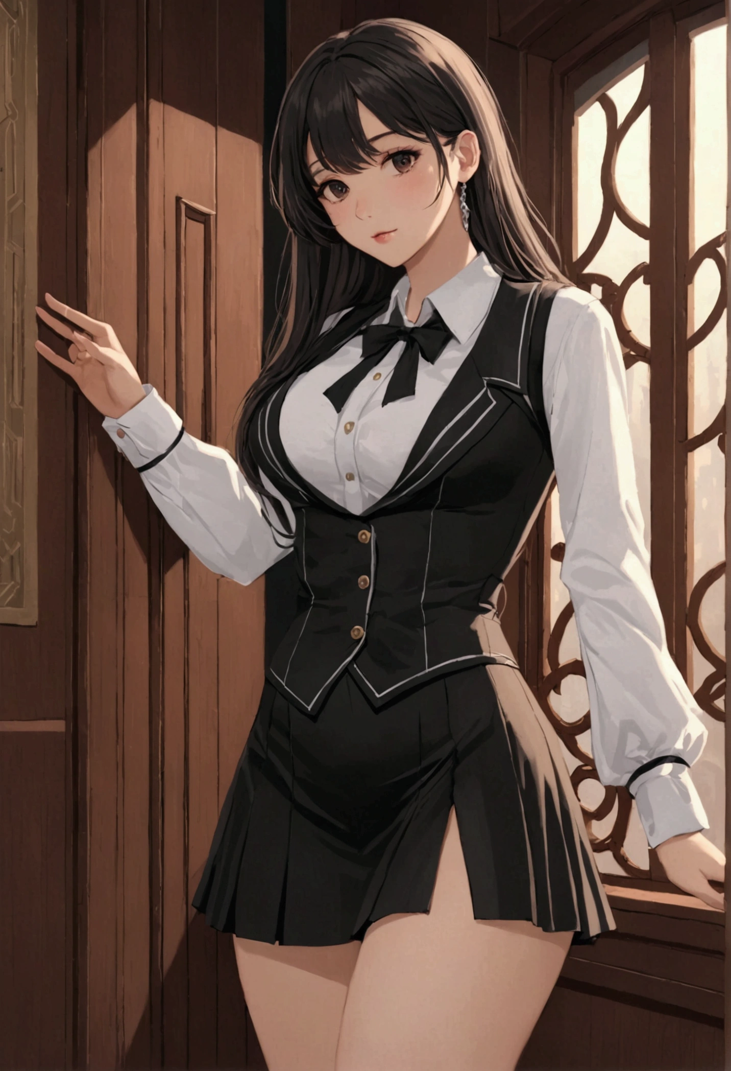 Wearing sexy clothingwearing acmmstudent outfit