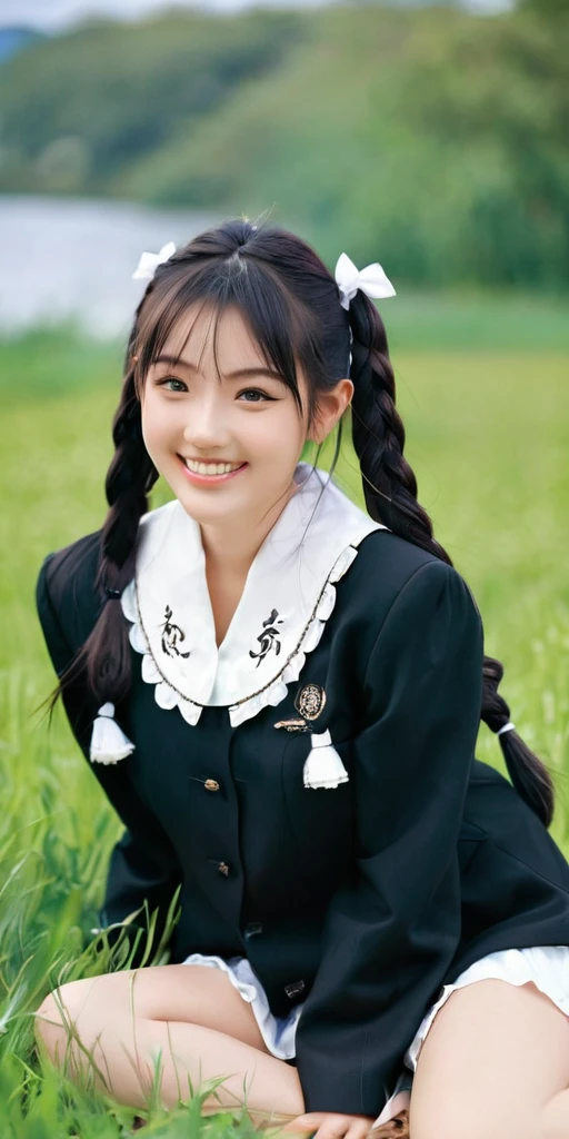 ((64k,Ultra-high resolution,Ultra high quality,masterpiece,Hyperrealistic,Young and adorable, beautiful, young, adorable,〜20 year old girl,young woman,Full body photo,Full body angle,Whole Body Ezbian,Surreal,Very detailed:1.3,Ultra-realistic:3.0)),Adorable features,Beautiful Faces,Goddess-like face,A goddess-like smile,Cute smile,Adorable smile,nice smile,Baby Face,A cup to D cup size bust,((Twin tails,Short Hair,ponytail,Straight Long Hair)),Black Hair,Sitting,Cute face,Glowing Skin,Glossy face,Beautiful body,concentrated,Naked from below,((field,Water Lake)),((High school girl blazer,Sexy maid outfit,Sister dress with embroidered collar,Wear a shrine maiden's costume and roll up your mini hakama.,Aircraft Cabin Attendant Uniform,Aircraft Stewardess Uniform)),((Seamless Ultra-thin All-through Pantyhose,Ultra-thin seamless pantyhose, sexy, all-through, beautiful legs, tights, sheer, pantyhose, women's)),single eyelid,Long legs,Thin legs,Beautiful hands and feet,Thin thighs,Nice thighs,((Ultra Micro Mini Skirt:1.2)):1.4,underwear simpleunderwear,((地面にSitting)),Water Lake,A prestigious European-style castle,Rose garden in the background,Bare shoulders,Low - Angle,((Face your body forward)),((Sitting position)),Pull up one'My tight skirt,bangs,Beautiful legs,((Wearing:1.3)),((Girl panties exposed:1.3)),((Japanese women who still retain their beautiful youthfulness,A European woman who still retains her beautiful youthfulness)),With a young body,((Turn your skirt inside out)),Please show me your pants,White panties,Take off your panties,((White pantiesでパンティーを見せます)),((She puts her hand inside her panties and masturbates)),String panties,((I'll pull up my skirt and show you my underwear)),((Exposed panties,White panties,String panties,Sexy panties)),Slim waist,1 person,Iris,Black Hair,Nice ass,Night Dress,((Fireworks are being launched into the night sky in the background.、Fireworks are blooming all over the sky))