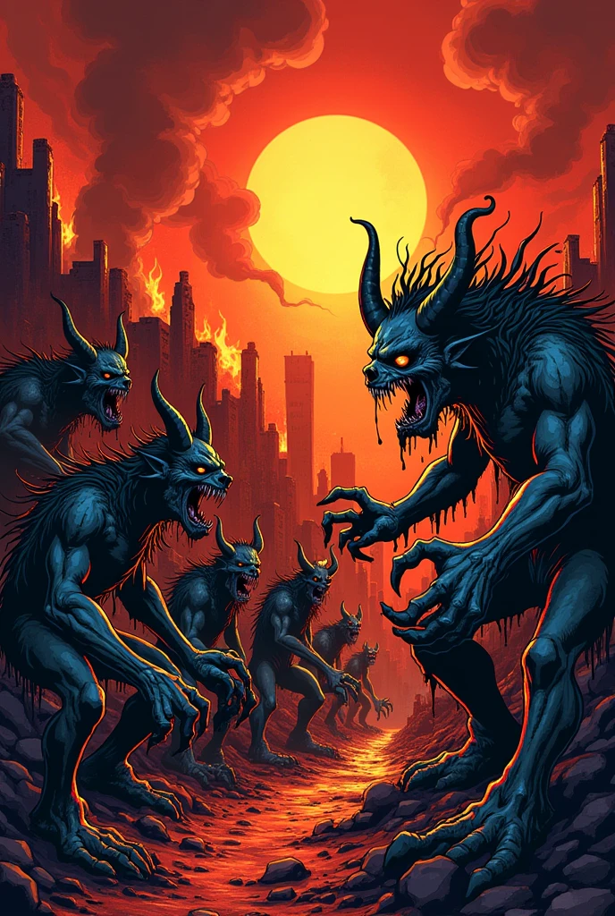 I mean hell cartoon illustration