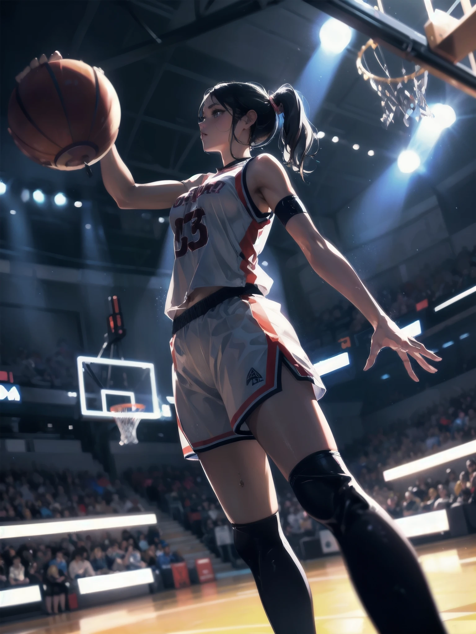 masterpiece, (textured skin), best quality, gorgeous beautiful girl, (a female archery athlete), detailed clothes,large breasts,narrow waist,, (beautiful face), cinematic lighting, (at archery venue ),