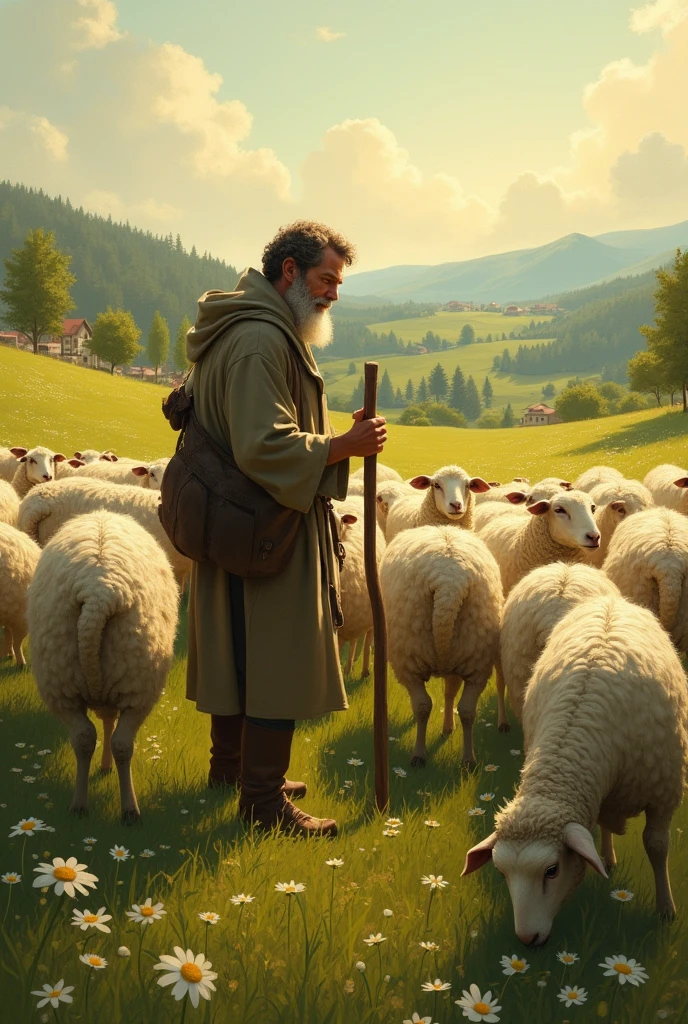 shepherd and sheep
