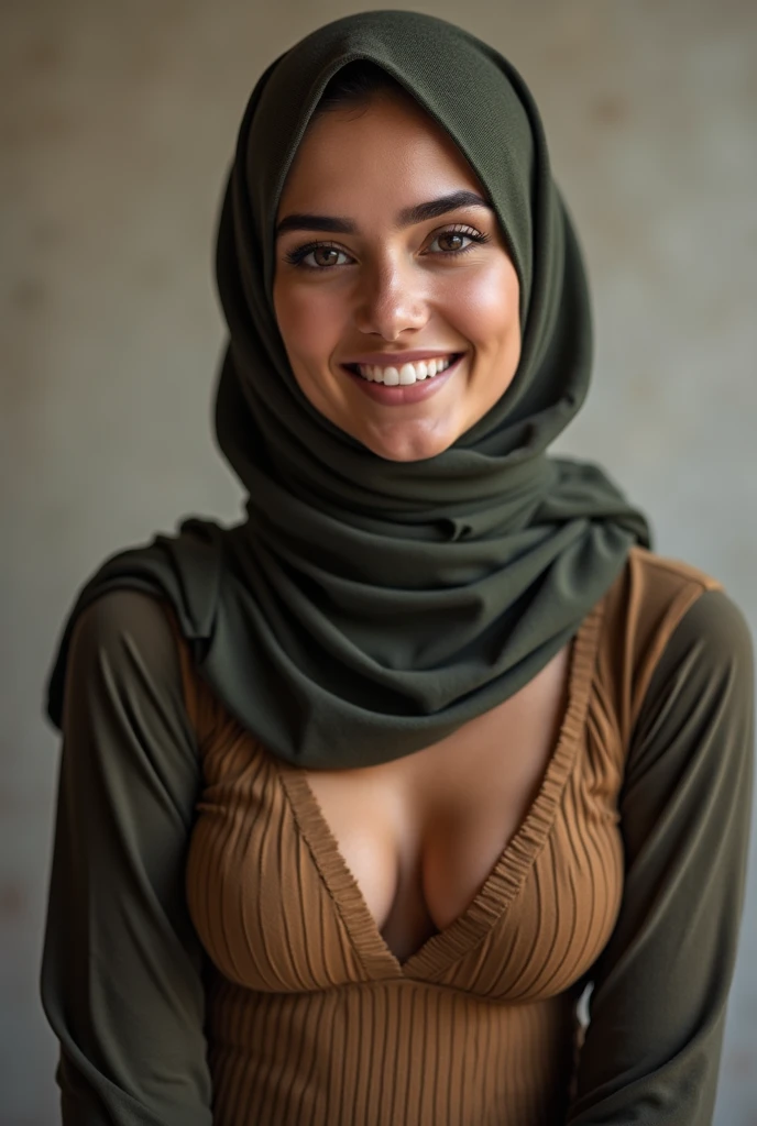 Make women beautiful using hijab, showing off breasts 