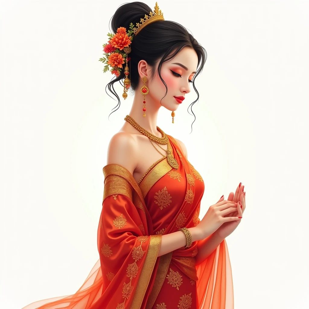 Generate the illustrative image of Thai on white background