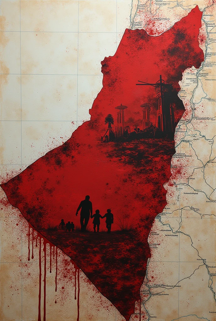 Gaza bloody map