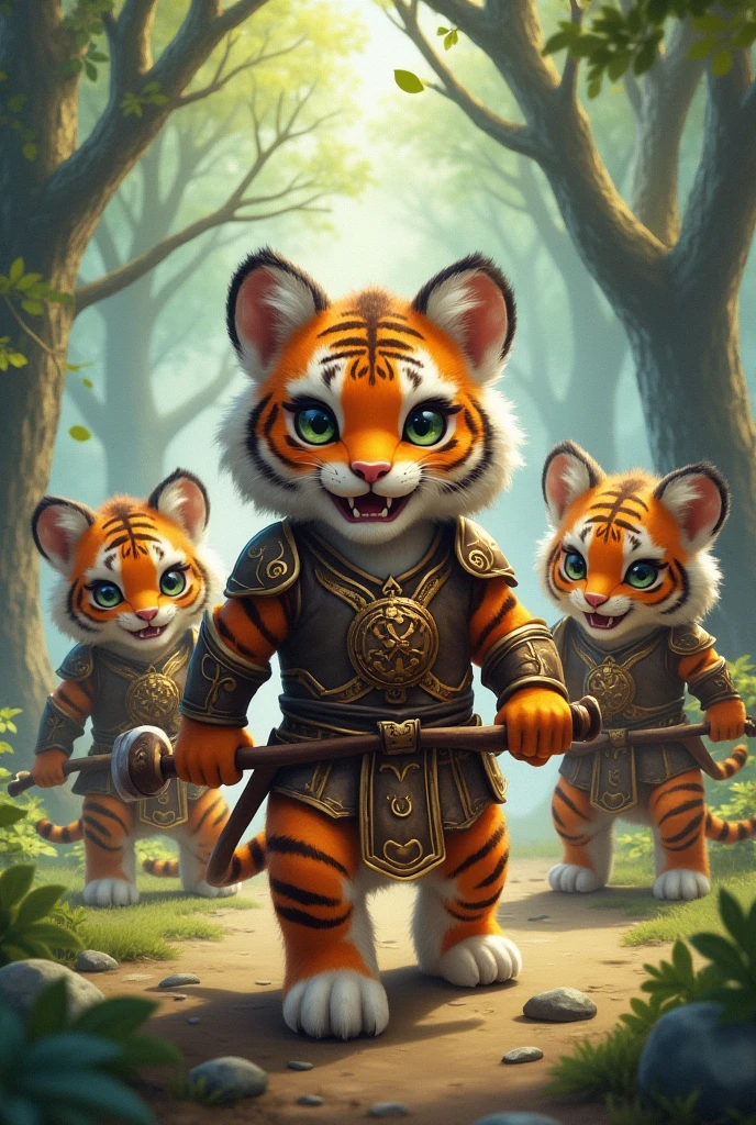 Adorable Tiger Warriors
