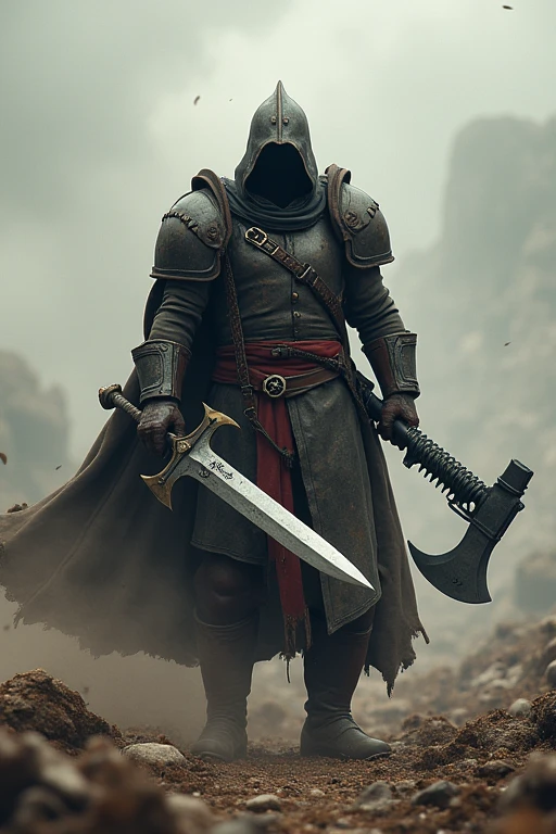 sword ax gun arms