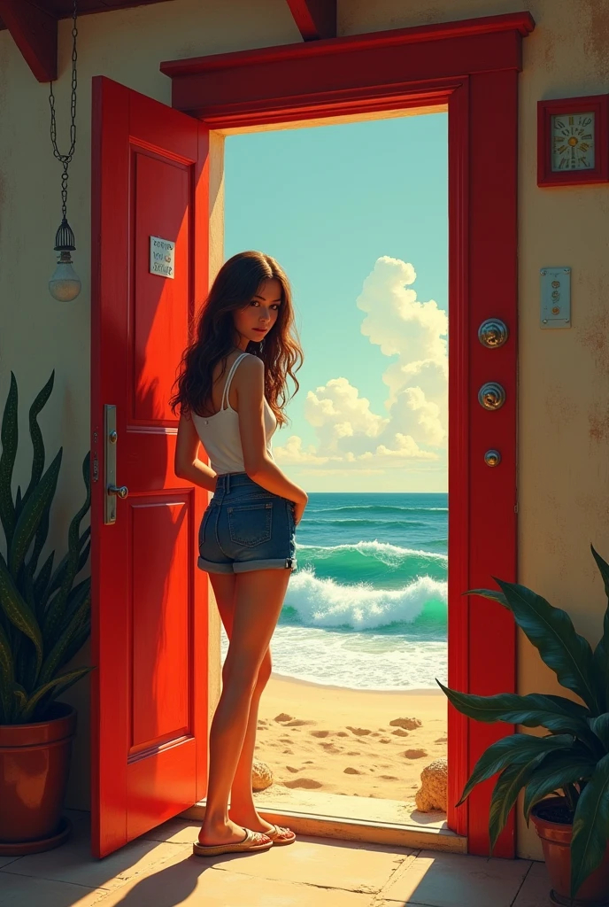 Red door, beachfront, Anos 2000, The Angels, como o texto “ a garota da Red door” , indie style