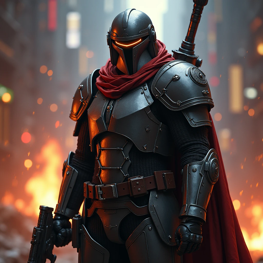 Cosmically badass officer war suit knight