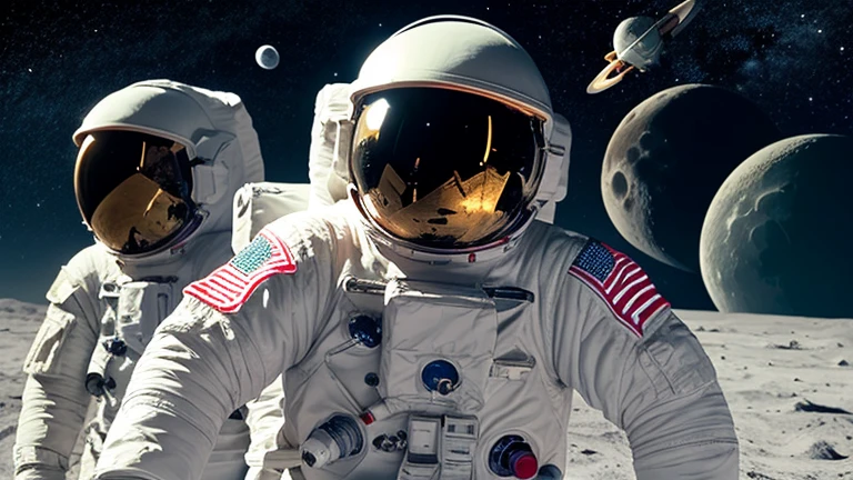 Spaceman,moon,astronaut,