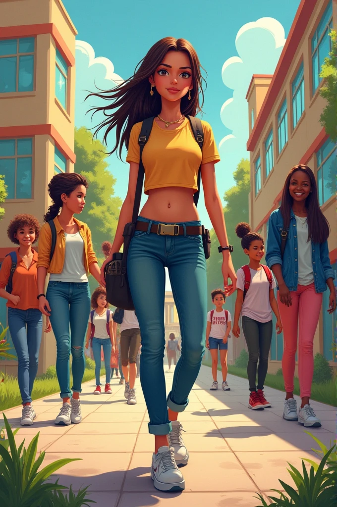 create a Lara model drawing of a mini poster about the state youth week on how to embrace differences in school 