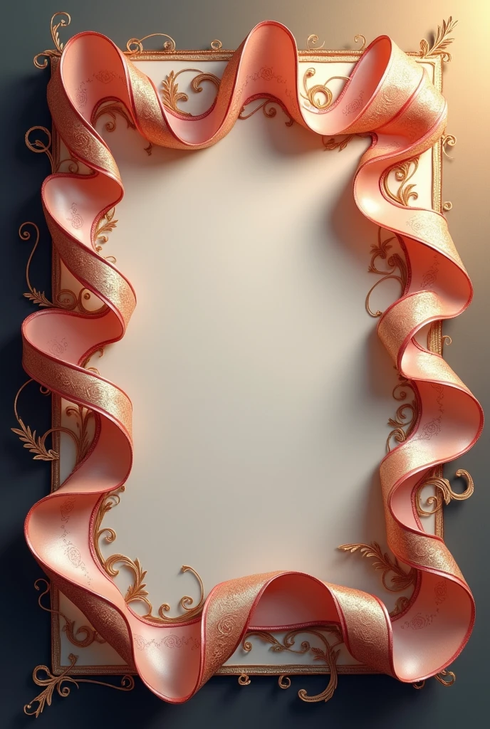 Creative ribbon for writing title inside