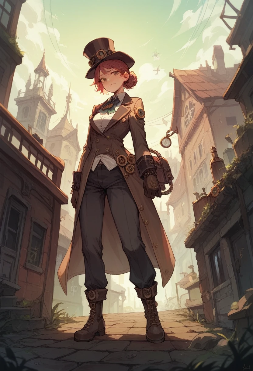 Steampunk main city square