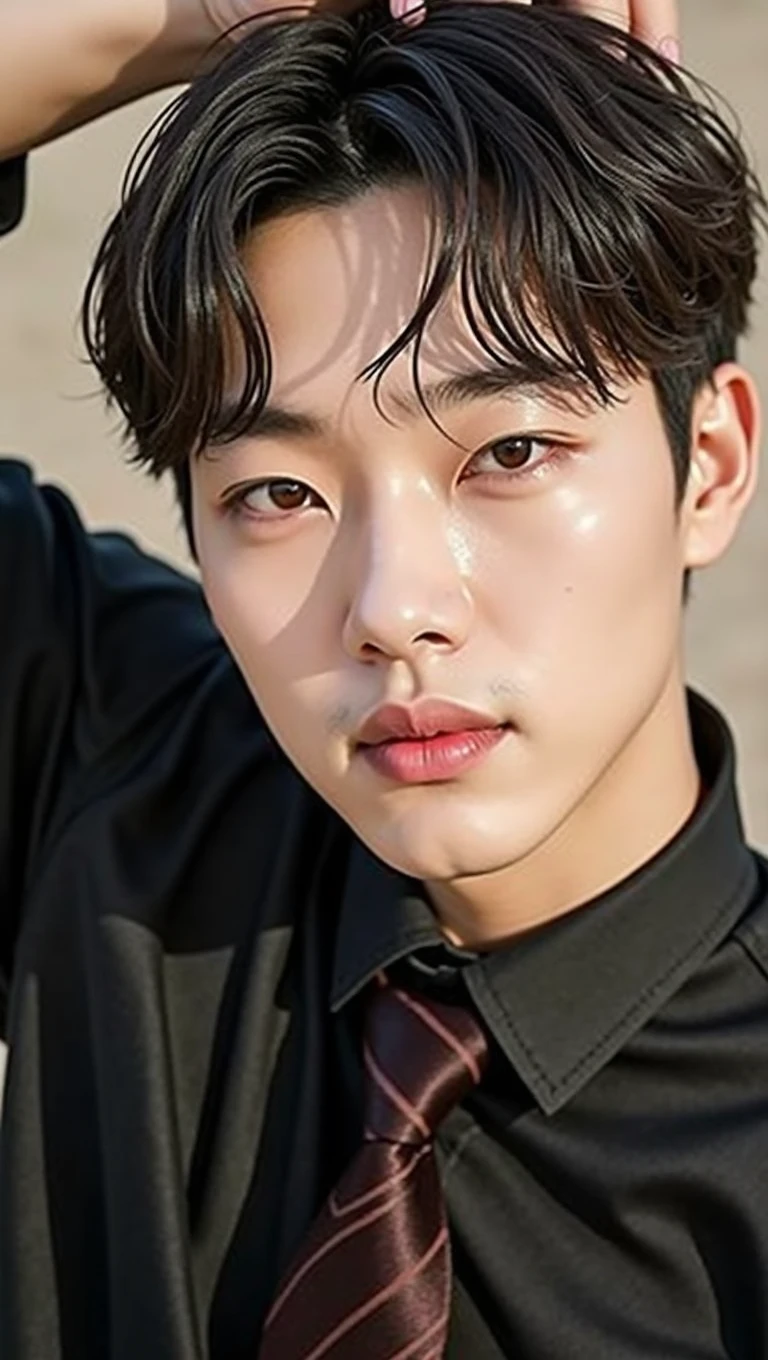 Jung Kook in the field of tiger lilies