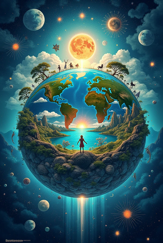 generate a poster about earth different subsystem