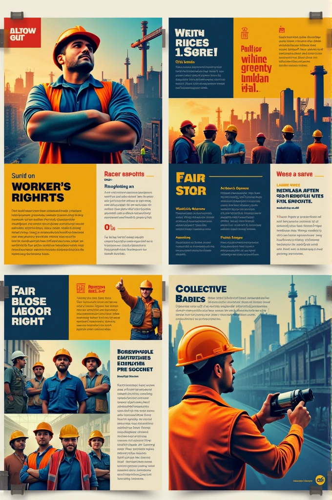 Create a brochure promoting worker's rights
