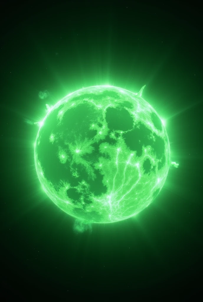 Green sun seen from space
