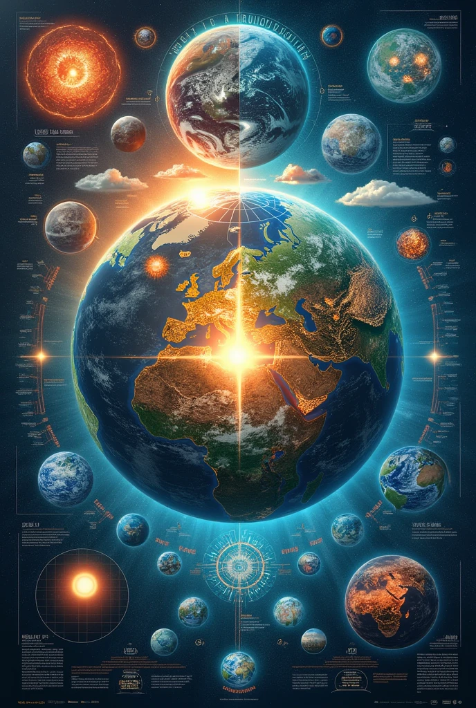 generate a poster about earth different subsystem
