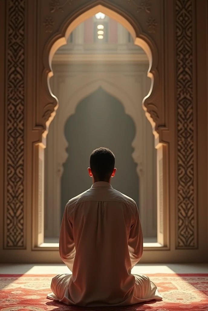 A man praying namaz in masjid