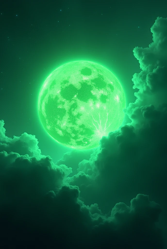 Green sun seen from the left and a little close, don't exaggerate the details