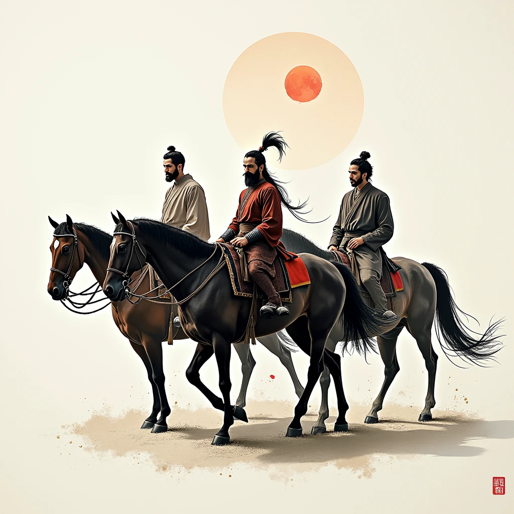 Ink Painting,Three Kingdoms,