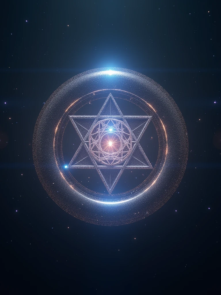 a 9d in the middle and an outer space look