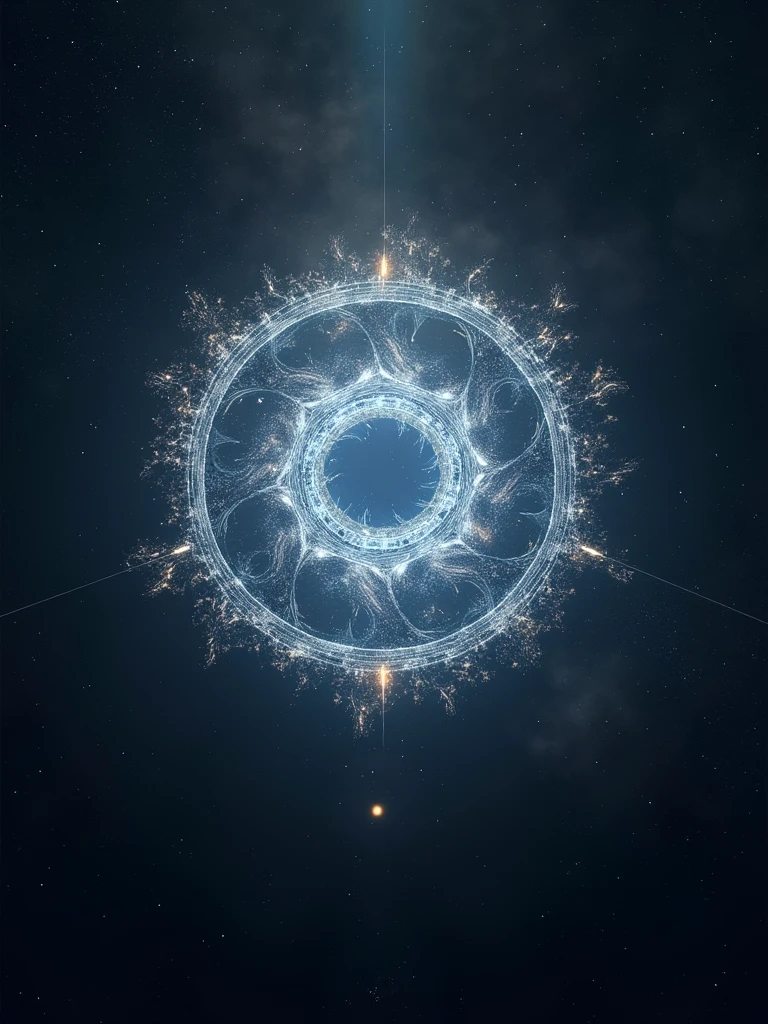 a 9d in the middle and an outer space look