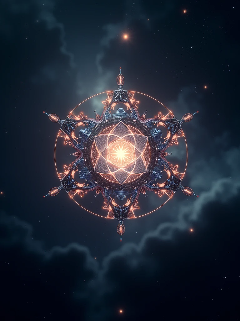 a 9d in the middle and an outer space look