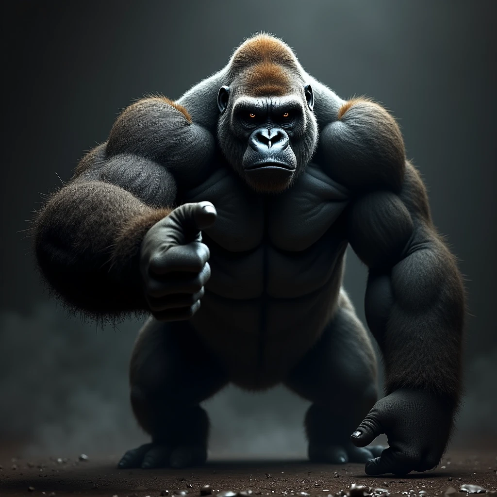 ((Highest quality)), ((masterpiece)), (detailed), One gorilla, Beckoning、I&#39;m in a hurry