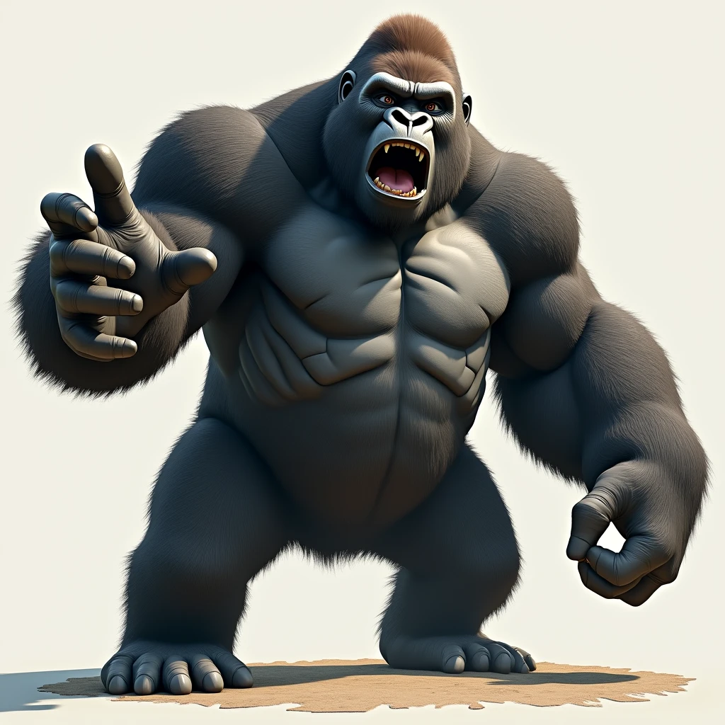 The gorilla is beckoning.、I'm in a hurry