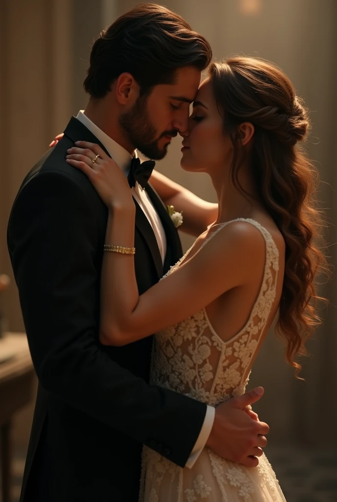 (photorealism:1.2), Richard Madden and Natalie Dormer as lovers