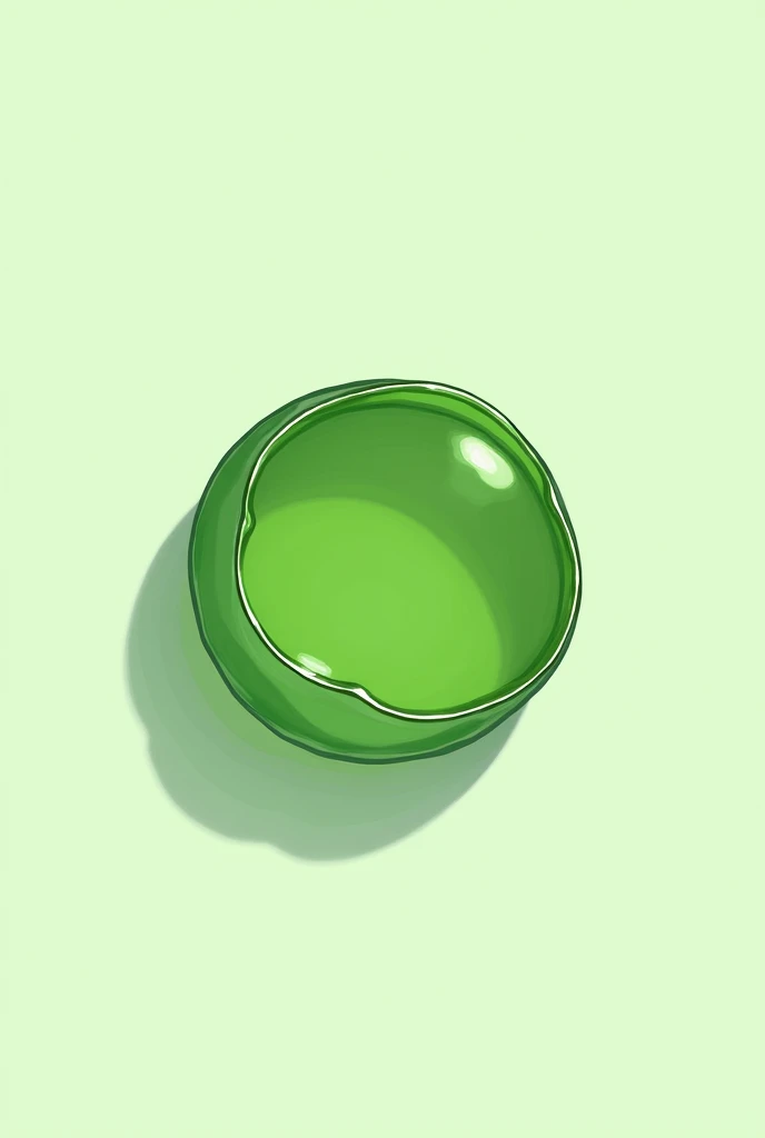 a simple sketch of a single Chlorella cell for scientific illustration，needs to be green，Single cell，Clean pattern，should be easily understood as Chlorella