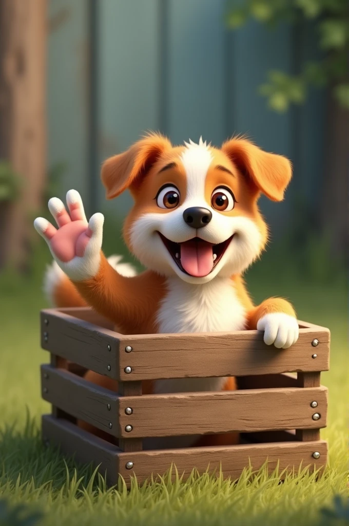 Crate dog wave at me for wallpaper.