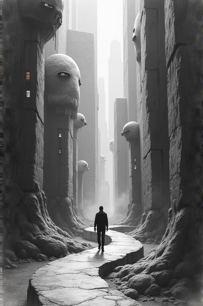 Surrealist drawing inspired by The Maze Runner